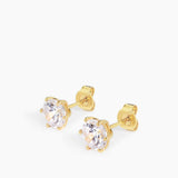 Stud Earrings Gold - 7 mm