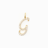 Italic Letters Necklace Gold