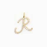 Italic Letters Necklace Gold