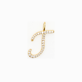 Italic Letters Necklace Gold