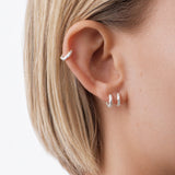 Sole Huggie Hoops Silver