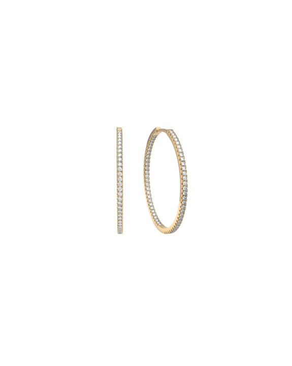 Stone Hoops Gold - 15 mm i gruppen Shop / Örhängen hos ANI (ANI-0124-003)
