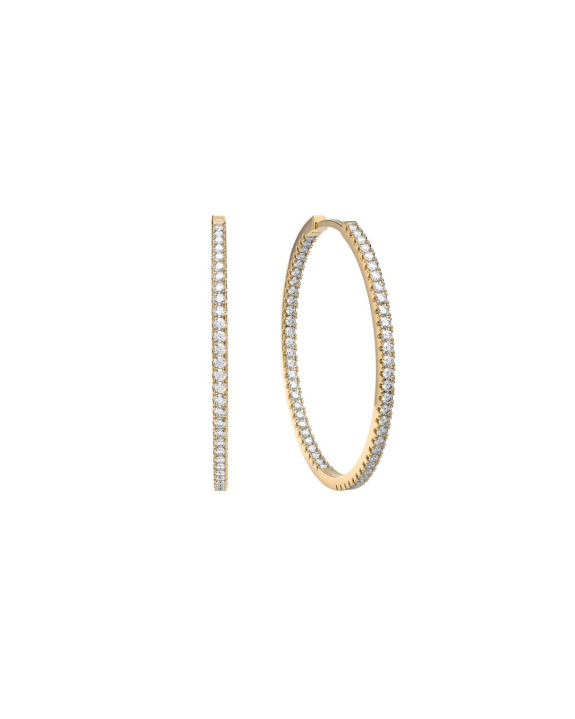 Stone Hoops Gold - 25 mm i gruppen Shop / Örhängen hos ANI (ANI-0124-005)