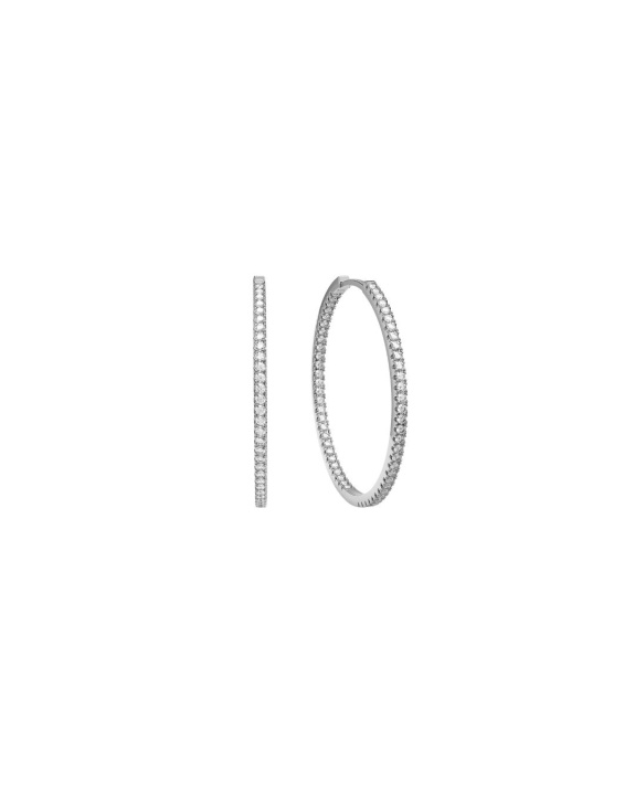 Stone Hoops Silver - 15 mm i gruppen Shop / Örhängen hos ANI (ANI-0124-006)