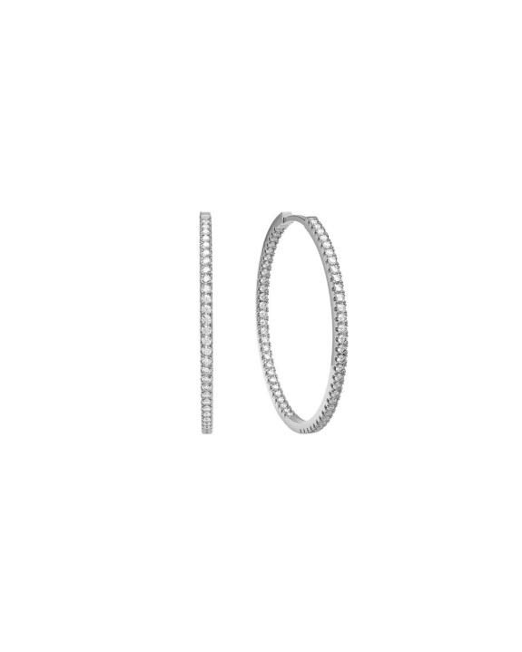 Stone Hoops Silver - 20 mm i gruppen Shop / Örhängen hos ANI (ANI-0124-007)