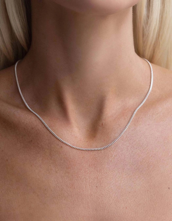Flat Chain Silver - 47 cm i gruppen Shop / Halsband hos ANI (ANI-0125-30)