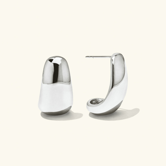 Curved Earrings Silver i gruppen Shop / Örhängen hos ANI (ANI-0623-016)