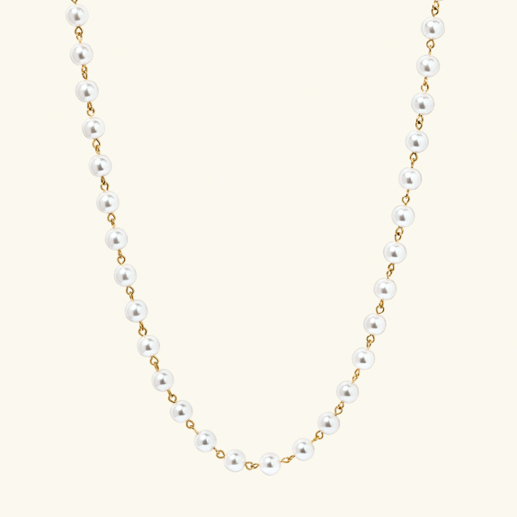 Long Pearl Necklace Gold i gruppen Shop / Halsband hos ANI (ANI-0624-002)