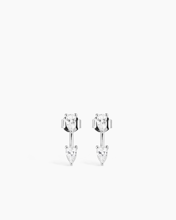 Double Pear Earring Silver i gruppen Shop / Örhängen hos ANI (ANI-0825-014)