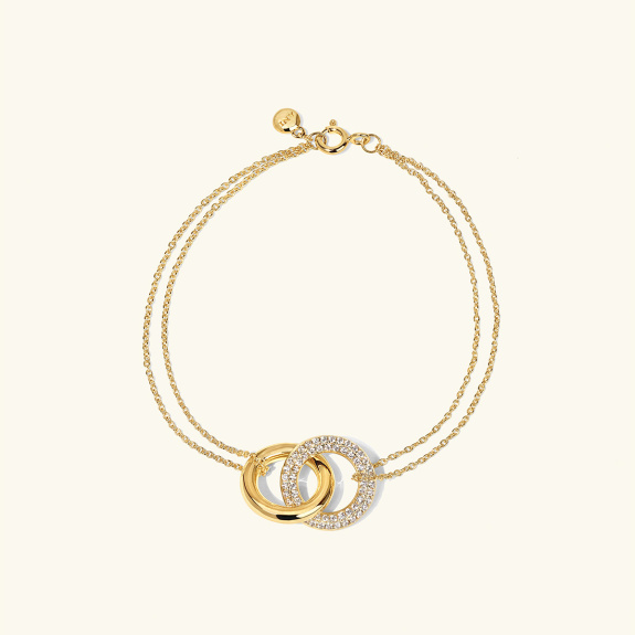 Dualité Bracelet Gold - 16 cm i gruppen Shop / Leaving soon hos ANI (ANI-1223-021)