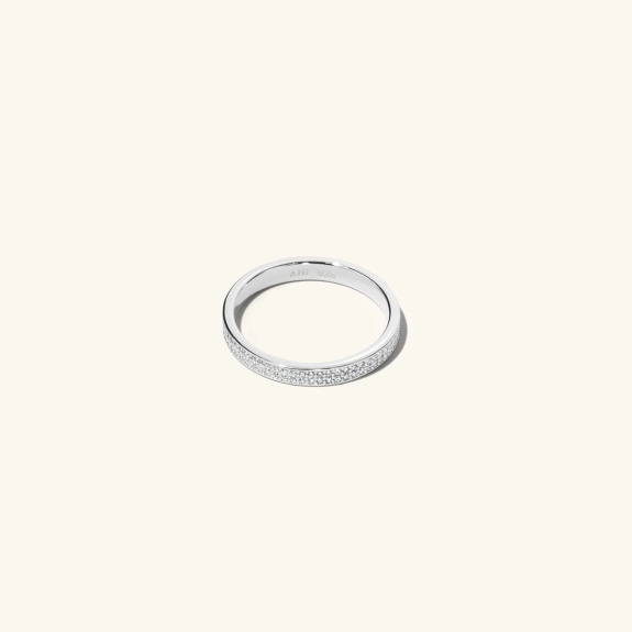 Flat Pavé Ring Silver - 17 mm i gruppen Shop / Ringar hos ANI (ANI03006)