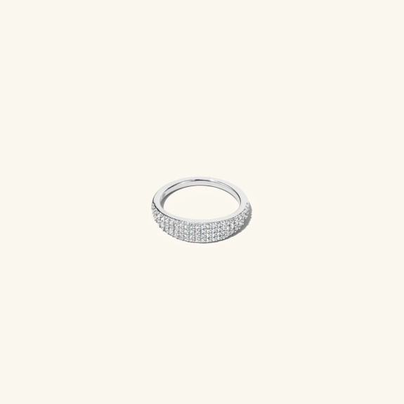 Pavé Oar Ring Silver - 14 mm i gruppen Shop / Ringar hos ANI (ANI03015)