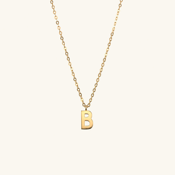 Plain Letter Necklace Gold i gruppen Shop / Halsband hos ANI (ANI401)