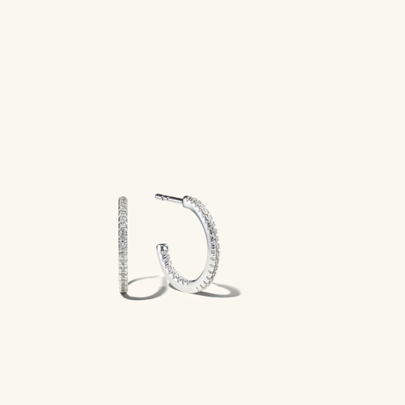 Stone Hoops Silver - 15 i gruppen Shop / Örhängen hos ANI (ANI590)