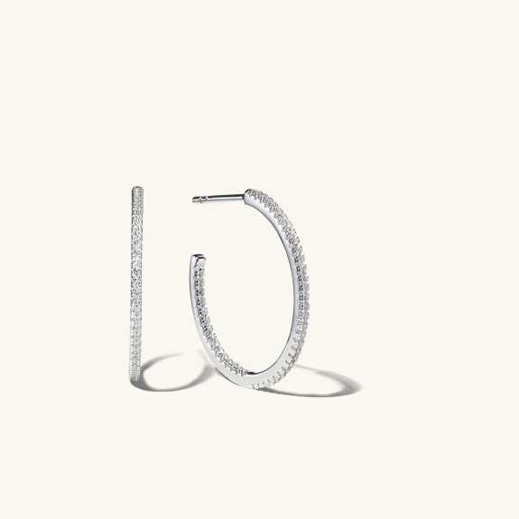 Stone Hoops Silver - 25 i gruppen Shop / Örhängen hos ANI (ANI592)