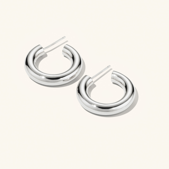 Bold Hoops Silver - 25 mm i gruppen Shop / Örhängen hos ANI (ANI637)