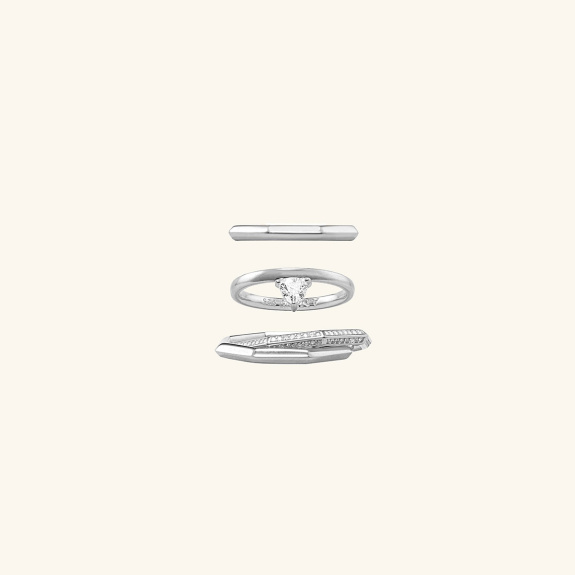 Octagon Ring Stack Kit - Silver i gruppen Shop / Ringar hos ANI (ANI_SET_011)