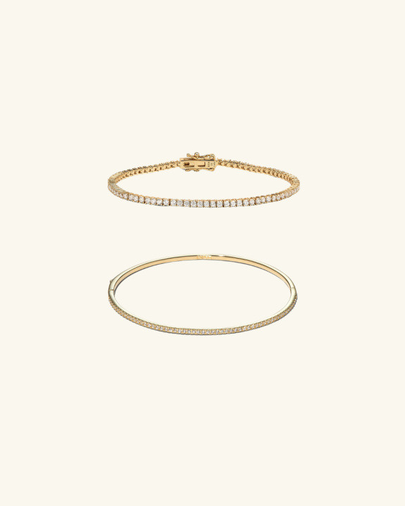 Tennis and Stone Cuff Kit - Gold i gruppen Shop / Kit hos ANI (ANI_SET_032)