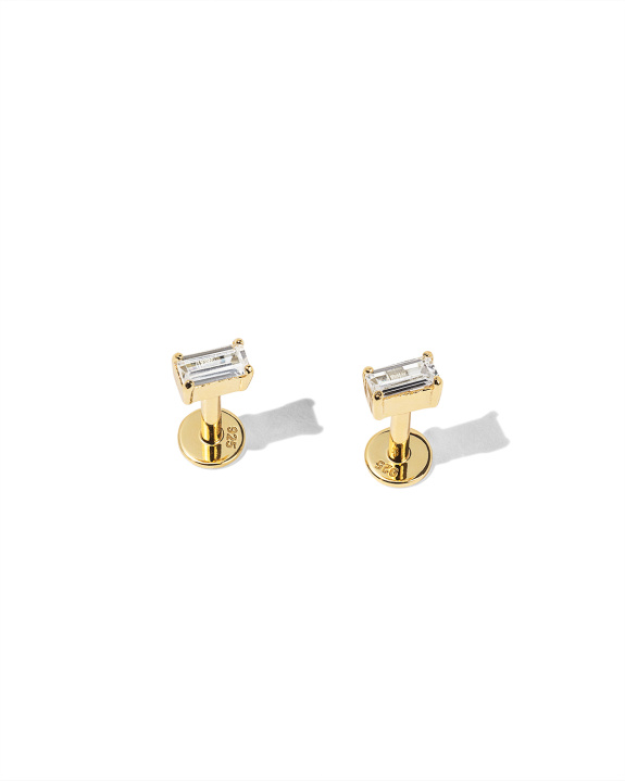 Baguette Labret Gold - Pair i gruppen Shop / Örhängen hos ANI (ANI_SET_036)