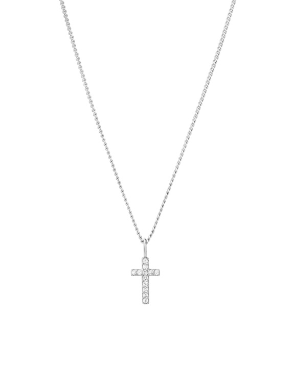 Cross Charm Necklace Silver i gruppen Shop / Halsband hos ANI (ANI_SET_066)