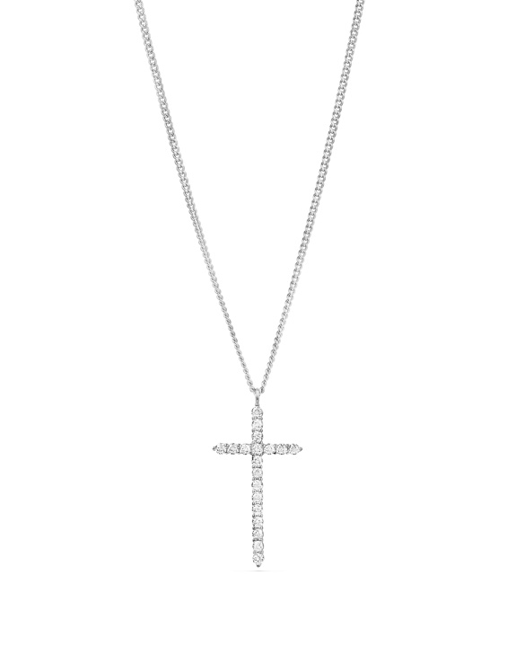 Large Cross Necklace Silver i gruppen Shop / Halsband hos ANI (ANI_SET_068)