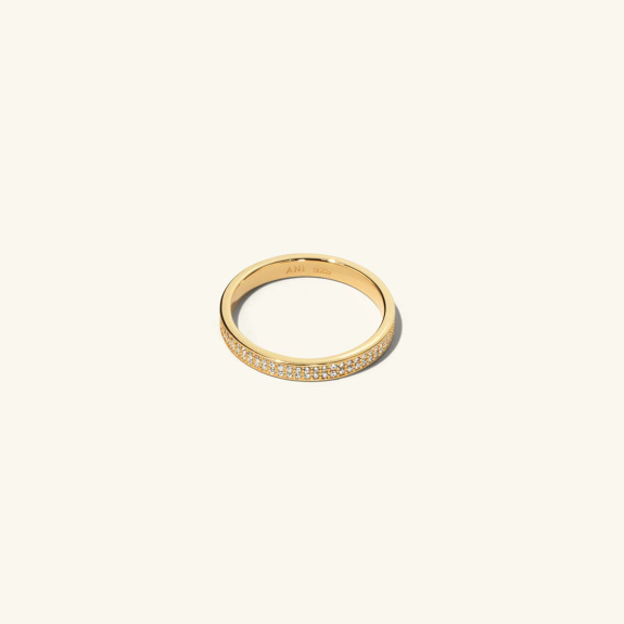 Flat Pavé Ring Gold i gruppen Shop / Ringar hos ANI (ANI_VA_005)