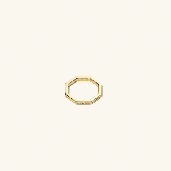 Pavé Octagon Ring Gold i gruppen Shop / Ringar hos ANI (ANI_VA_019)