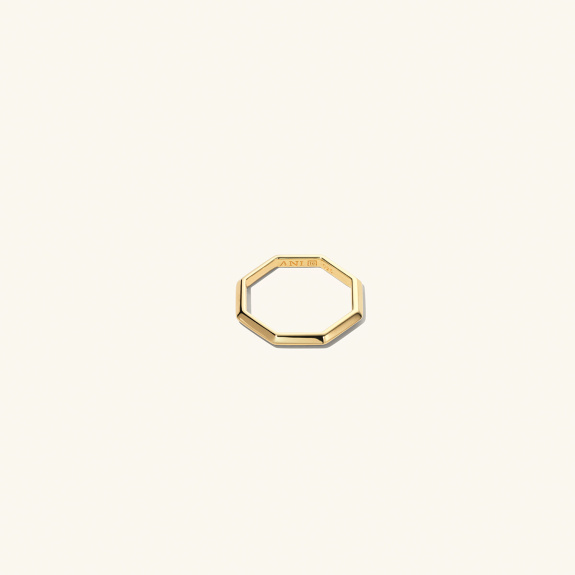 Triangle Octagon Ring Gold i gruppen Shop / Ringar hos ANI (ANI_VA_023)