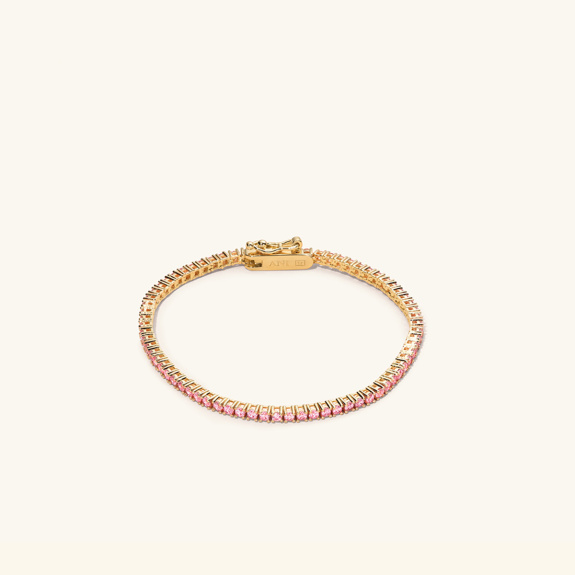 Tennis Bracelet Pink Gold i gruppen Shop / Armband hos ANI (ANI_VA_025)