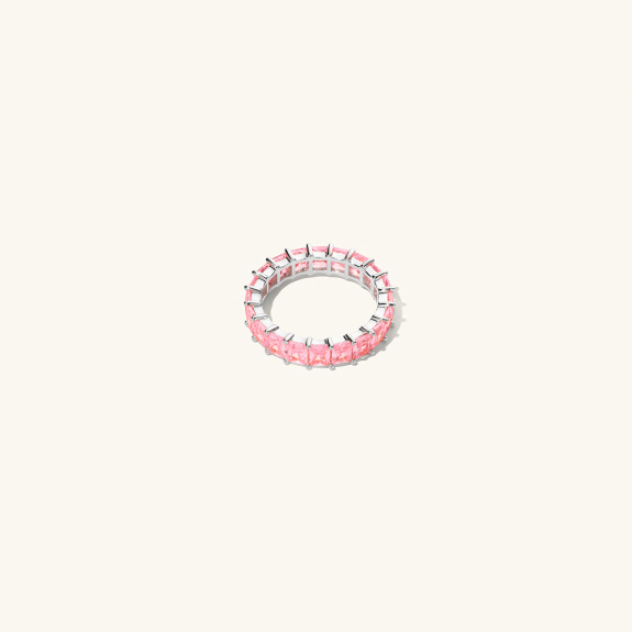 Emerald Ring Pink Silver Large i gruppen Shop / Ringar hos ANI (ANI_VA_028)