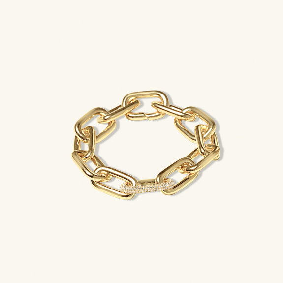 Chain Bracelet Pavé Gold i gruppen Shop / Armband hos ANI (ANI_VA_054)