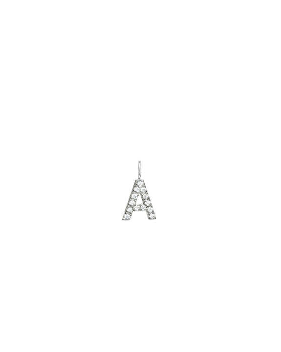 Stone Letter Charm Silver i gruppen Shop / Halsband hos ANI (ANI_VA_083)